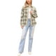 thumbnail image 2 of Chaqueta de pana INSPIRE CHIC para mujer, camisa de franela a cuadros, chaquetas casuales, talla XL, color albaricoque, 2 of 6