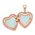 thumbnail image 5 of FB Jewels Sterling Silver Rose Gold-plated & Diamond Polished 12mm Heart Locket, 5 of 5