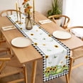 thumbnail image 3 of Table Runner 60 Inches Long for Kitchen Dining, Sunflowers Dresser Scarf Farmhouse, Dining Table Decorations for Wedding/Parties, Spring Farmhouse Country Truck Floral Black Plaid 13 x 60 In, 3 of 8
