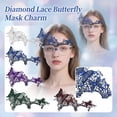 thumbnail image 4 of Mskk Masquerade Mask for Women, Lace Butterfly Rhinestone Half‑Face Mask Halloween Mardi Gras Carnival Costume Ball Cosplay Party Accessory for Night Event, Green, 4 of 4