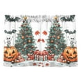 thumbnail image 7 of Yayeee Kitchen Curtains Light Filtering 27"x24" Rod Pocket Short Cafe Window Panel, Red Halloween Trees, 7 of 7