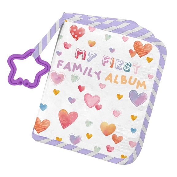 Baby's My Firsts Family Album,Baby Photo Album 4×6 Soft Cloth Photo Book,Baby Cloth Albums with Pictures Pocket for Kids