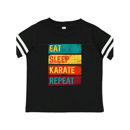 

Inktastic Eat Sleep Karate Repeat Gift Toddler Boy or Toddler Girl T-Shirt