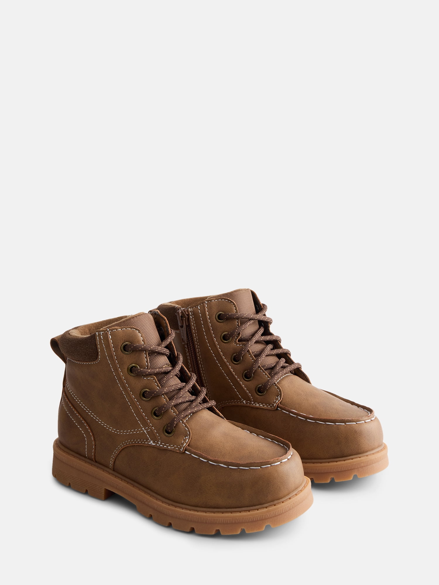 Wonder Nation Little and Big Boys Moc Toe Boots