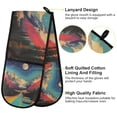 thumbnail image 2 of Yayeee Double Oven Mitt Kitchen Heat Resistant Baking 35" x7" Quilted Glove, Colorful Road, 2 of 6