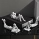 thumbnail image 4 of Sculpture Modern Art Ornament Home Office Decor Craft Black C, 4 of 5
