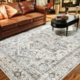 thumbnail image 2 of SIXHOME Outdoor Rugs 5'x7' Patio Porch, Traditional Vine Pattern Indoor Outdoor Rug, Balcony RV Garden Carpet Gray, 2 of 8