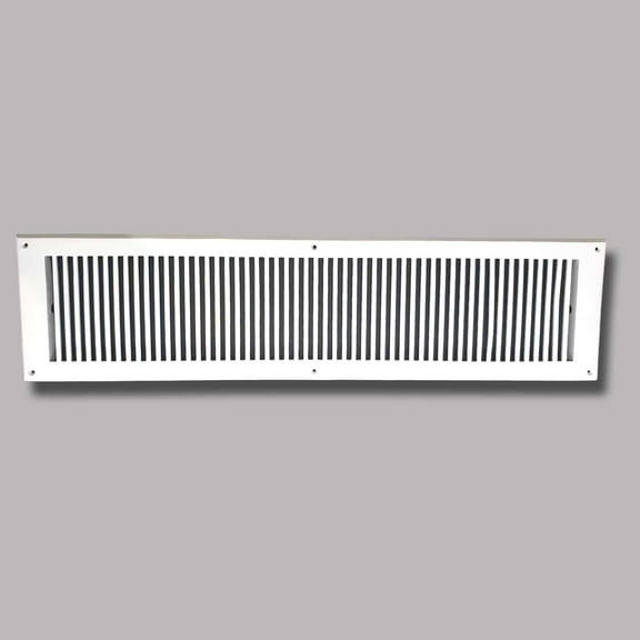 Prima Decorative Hardware Air Return Grille Contemporary Design 6″ x 30″ Cast Aluminum [VR-102] - White