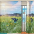 thumbnail image 2 of GZHJMY Wild Butterfly Sheer Window Curtain Panel Drape 55x78 Inch for Living Room Bedroom Kids Room 2 Piece Home Decor, 2 of 4