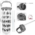 thumbnail image 4 of Steel Tumbler with Straw Vertical Handle Ice Flow Flip Tumbler 30 oz, Chicken Tumbler Insulated Water Bottle Easy for Carry, Good for Home/Office, Better for Travel/Car/Camp, 4 of 6