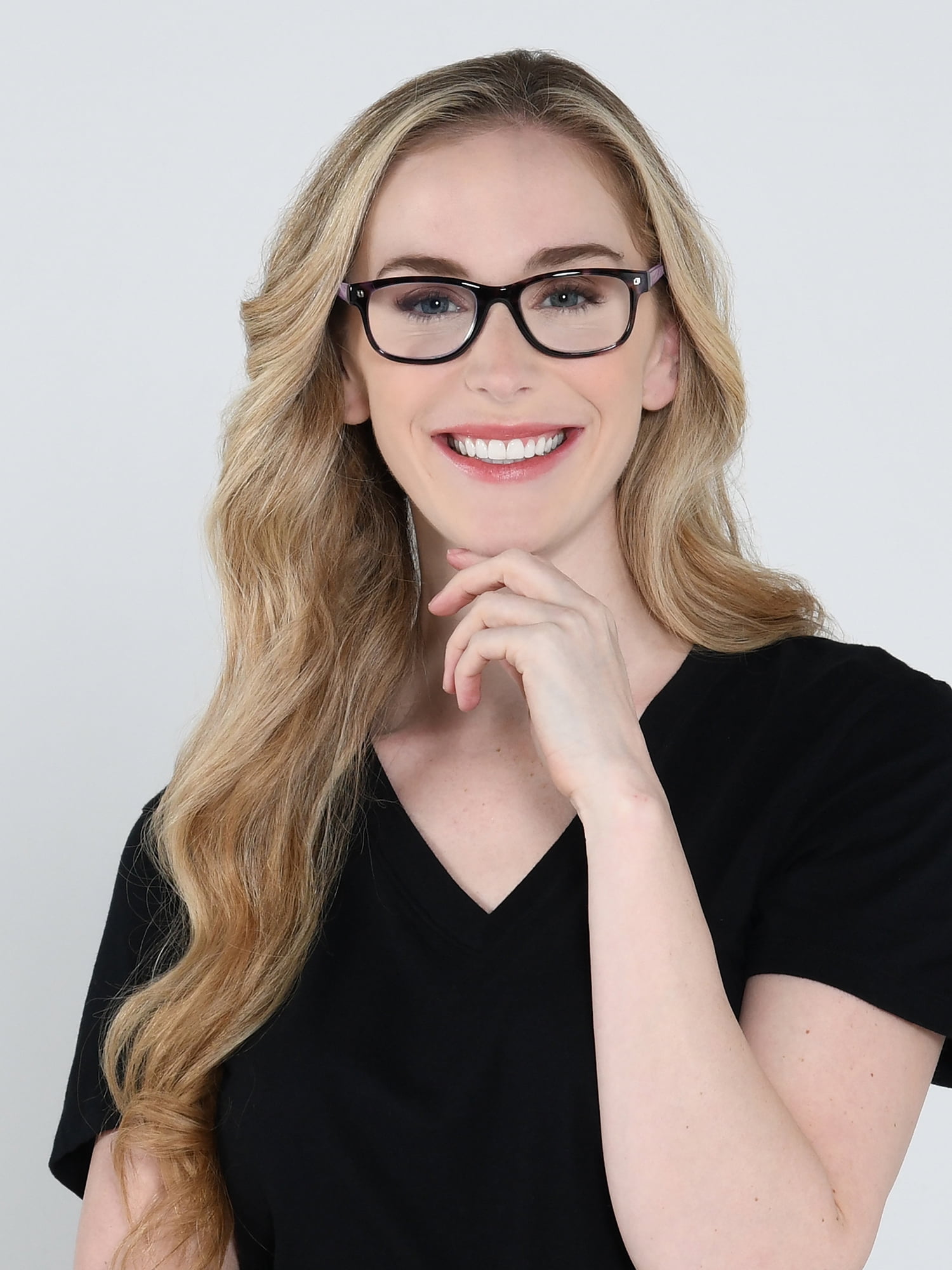 Foster Grant Purple Square Reading Glasses