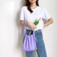 thumbnail image 5 of Bolso de hombro de color sólido para mujer, elegante bolso de mano de gran capacidad con diseño plisado y tejido de lana con lazo, 5 of 5