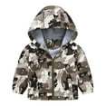 thumbnail image 2 of LRen Kids Graffiti Print Hooded Windbreaker Jacket, Lightweight Zip Up Spring Coat for Boys Girls, Outdoor School Street Style, 2 of 4