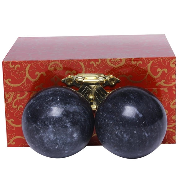 Pelotas de Ejercicio Chino BRABUD Gris Oscuro Sin Campanas para Aliviar el Estrés