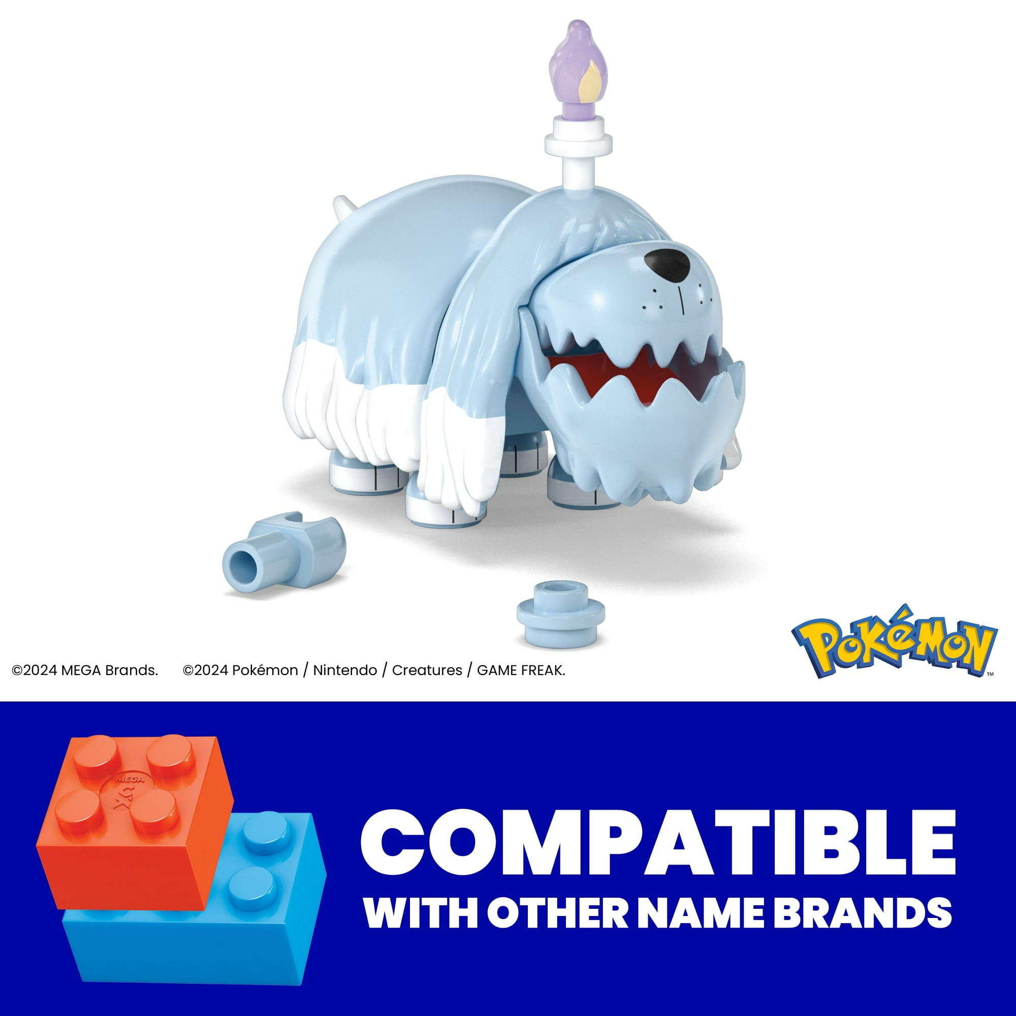 MEGA Pokémon Greavard Building Toy Kit, Poseable Action Figure (28 Pieces) for Kids