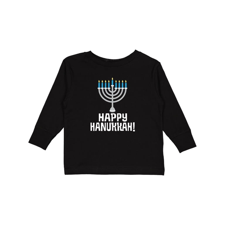 Happy Hanukkah Menorah Toddler Long Sleeve T-Shirt photo 1