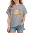 thumbnail image 5 of Piuwrlz Girl Graphic Shirts Tops Girls Short T-Shirts Sleeve Cotton Pullover Gray Size 7 Years, 5 of 10