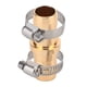 thumbnail image 2 of Adaptador de conector rápido de manguera de 3/4" para tubería de agua con dos abrazaderas para el jardín del hogar, 2 of 8