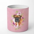 thumbnail image 1 of Caroline's Treasures Boxeur Allemand Fleurs Roses 10 oz Pot de Soja Décoratif-Bougies, 1 of 2