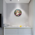 thumbnail image 3 of BZSMCE Wall Clock Acrylic Size：9.5*9.5in/11.9*11.9in Floral Portrait Design Pattern Clock, 3 of 10