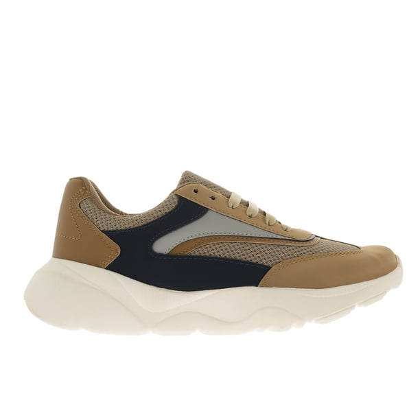 Tenis Bruno color camel con texturas de color 26.5 Dorothy Gaynor Tenis Bruno color camel con texturas de color 26.5