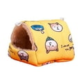 thumbnail image 2 of CBFFDC Autumn Winter Warm Pet Bed Winter Thick Soft Plush Cartoon Print Hamster Cozy Cold Resistant Heat Retention Sleeping Bed Rabbit Squirrel Small Animals, 2 of 7
