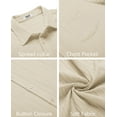 thumbnail image 6 of COOFANDY Men's Summer Linen Shirts Short Sleeve Button Down Shirts for Men Fashion Beach Casual Shirt, 6 of 7