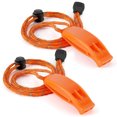 thumbnail image 1 of Silbatos de emergencia con cordón de supervivencia, silbato de seguridad de explosión fuerte para kayak, chaleco salvavidas, chaqueta, canotaje, paquete de 2 JAMW Sencillez, 1 of 5