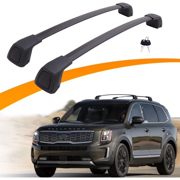 NIXFACE Upgraded Roof Rack Cross Bars Fit for 2019-2023 Kia Telluride LX S SX SX-P EX Lockable Crossbars for Ski Kayak Bike Basket (Except X-Line and X-Pro)