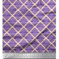 thumbnail image 1 of Soimoi Cotton Duck Fabric Leaves,Floral & Check Geometric Print Fabric by the Yard 56 Inch Wide, 1 of 1