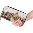 thumbnail image 3 of Cartera larga y delgada con estampado de perro Yorkshire Terrier: elegante y funcional, 3 of 5