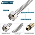 thumbnail image 3 of Conector de líneas de suministro de grifo de 2 piezas de 31" G1/2 hembra con rosca de compresión x conector macho M10 para cocina (plata), 3 of 6