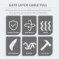 10 Pcs Gate Latch Pull Cable Adjustable Fall Arrest Rope Lights Metal Fences Cord Stainless