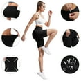 thumbnail image 4 of Wyobmus Biker Yoga Shorts With Inside Pocket for Women High Waisted Running Workout Leggings Seamless Tummy Control Gym Shorts S-2X Black, 4 of 9