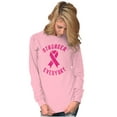 thumbnail image 4 of Breast Cancer Stronger Everyday Women's Long Sleeve T Shirt Brisco Brands S, 4 of 6