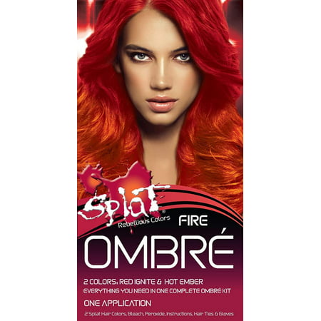 Rebellious Colors Hair Coloring Complete Kit Fire Ombre, 2 Colors: Red Ignite & Hot Ember in 1 Kit!! By