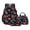 Black and Orange - Basketball, variant on Highland Cattle Aztec Printed Backpack for School Boys, 3Pcs School Backpack with Lunch Bag & Pencil Pouch, Primary Middle Students Bookbag Travel Daypack, Back to School Supplies