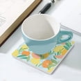thumbnail image 5 of GZHJMY Square Drink Coasters, 1 Pcs Summer Tropical Citrus Leaves Absorbent Ceramic Coffee Coasters for Drinks with Cork Base Housewarming Gift for Home Decor, 5 of 6