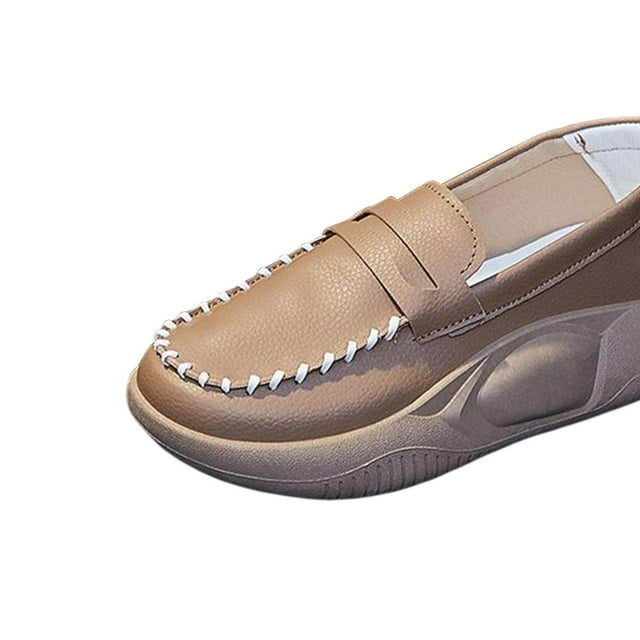 pitrice Chaussures Décontractées pour Femmes Confortables à Enfiler Douces pour Marche Intérieure Extérieure Kaki 39