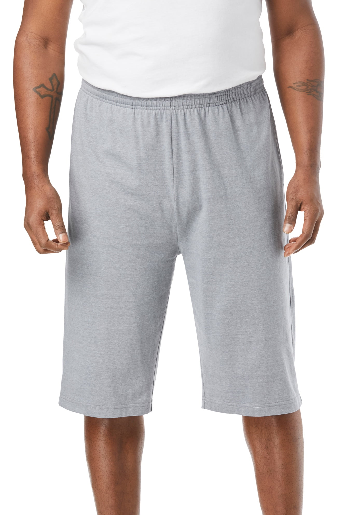 kaldenavn Alert ø Kingsize Men's Big & Tall Lightweight Extra Long Jersey Shorts - Walmart.com