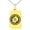Gold, variant on Stainless Steel Earth Element Rune Engraved Small Rectangle Dog Tag Charm Pendant Necklace