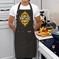 thumbnail image 4 of Vintage Style 2 Pack Bib Apron Set - Adjustable with 2 Pockets Black & " SALEVIENE & BAKERY " Text Perfect for Cooking & Baking for Men and Women, 4 of 6
