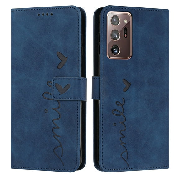 Dteck Case For Samsung Galaxy Note 20 Ultra Luxury PU Leather Flip Wallet Stand Case Cover with Wrist Strap.For Samsung Galaxy Note 20 Ultra,Blue