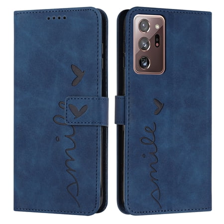 GSFY Wallet Case for Galaxy Note 20 Ultra with Card Holder and Wrist Strap, PU Leather Magnetic Flip Folio Stand Cover for Samsung Galaxy Note 20 Ultra, Note 20 Ultra 5G 6.9-inch, Navy
