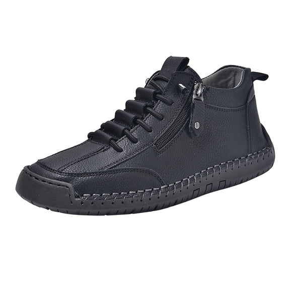 NOKIO Men's Retro Sneakers Fashion Side Zipper Outdoor Sport Shoes Comfortable Elastic Strap Sπ
ip On Casual Shoes Lightweight Dress Walking Driving Shoes