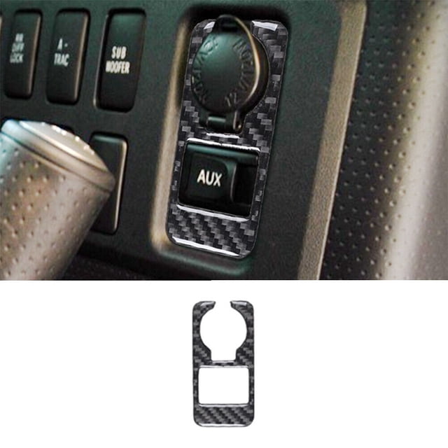 Real Bright Soft Car Interior Carbon Fiber Sticker DecorationCarbon Fiber Interior Power Outlet Cover For Toyota FJ Cruiser 2007-2014Auto Car Protection Interior Accessories