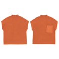 thumbnail image 3 of Women'S Solid Sleeveless Vest Mock Neck Cap Sleeve Knitwear Sweater Tops Tangerine Color L, 3 of 6