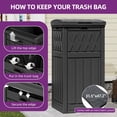 thumbnail image 6 of Uforic 32 Gallon Resin Outdoor Trash Can, Waterproof Garbage Bin with Lid and Drip Tray for Porch, Backyard, Patio, Black, 6 of 8