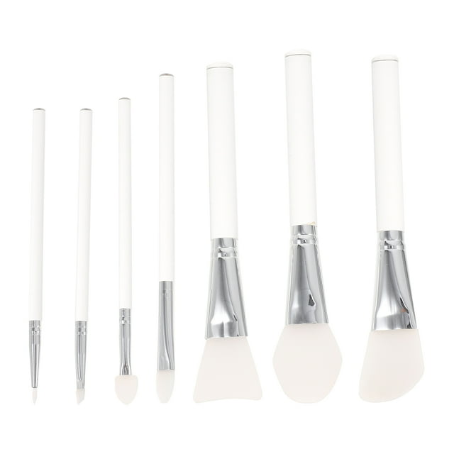 Shisuyan Brosse d'Application pour Masque Facial Blanche 7 Pcs 6.4x1.2 Po Silicone
