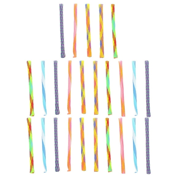 25Pcs Cats Tube Woven Cats Toy Kitten Toy Interactive for Cats Teething Chewing Spring Tube for Cats to Exercise Gift